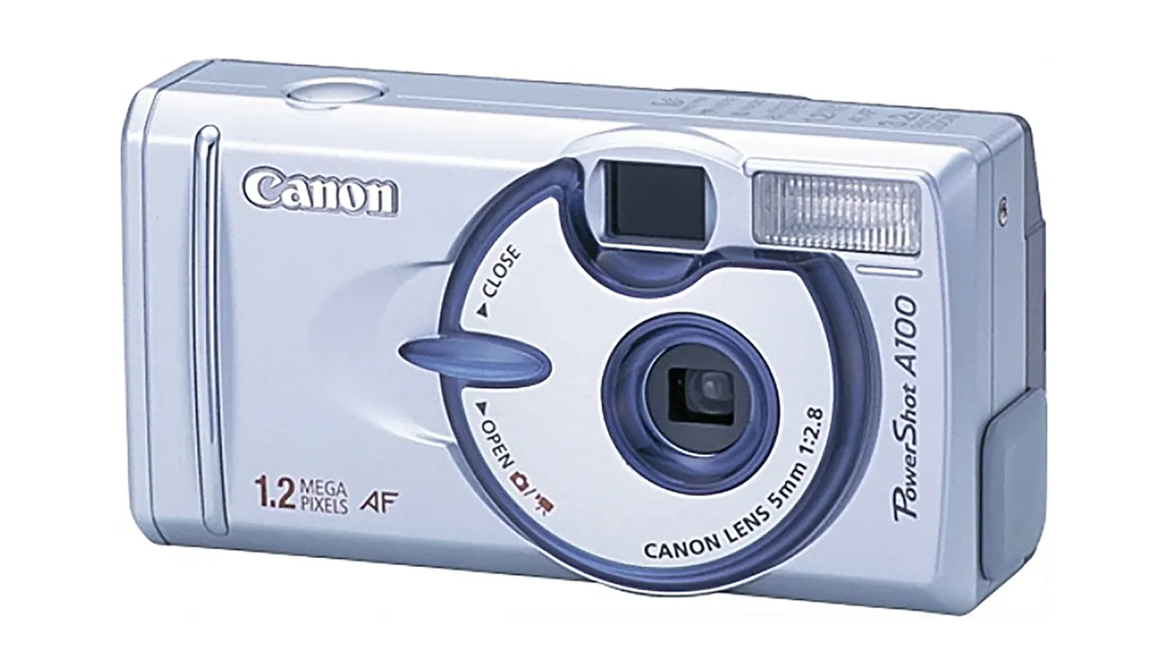 Câmera Canon PowerShot A100 símbolo da alvorada digital e da transição fotográfica de Ricardo Laf.
